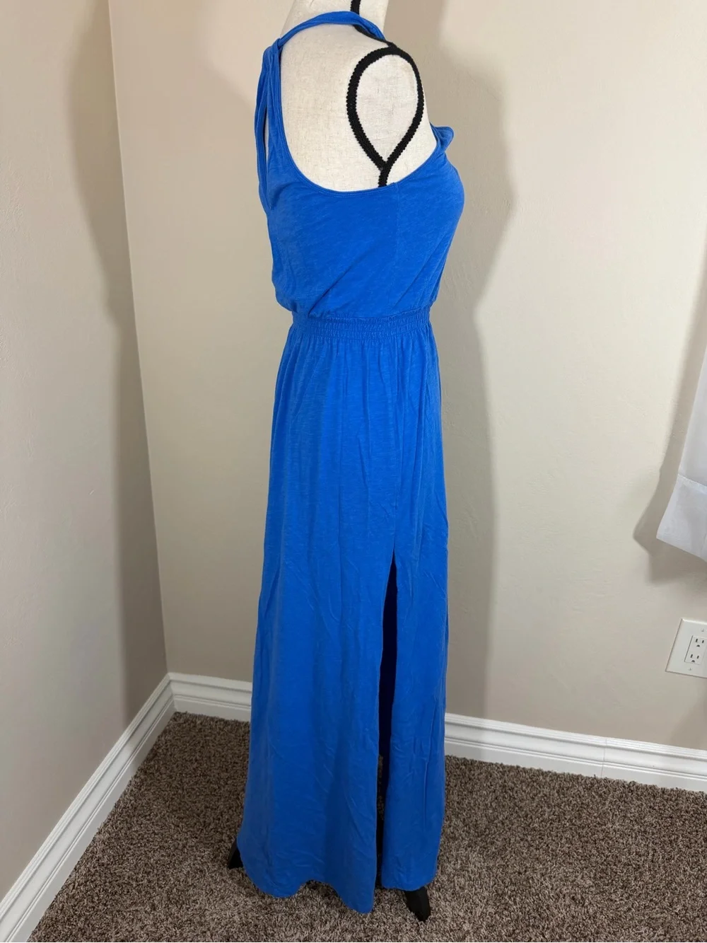 Abercrombie and Fitch Womens Royal Blue Racerback Maxi Dress Size Small